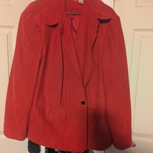 Alfred Dunner Red Blazer Jacket Classic Style